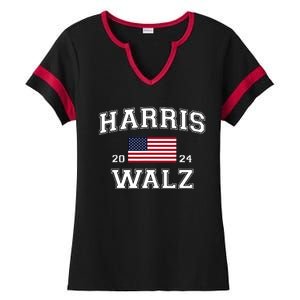 President Kamala Harris Tim Walz 2024 Election Vote Ladies Halftime Notch Neck Tee