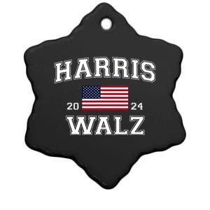 President Kamala Harris Tim Walz 2024 Election Vote Ceramic Star Ornament