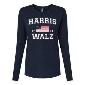 President Kamala Harris Tim Walz 2024 Election Vote Womens Cotton Relaxed Long Sleeve T-Shirt