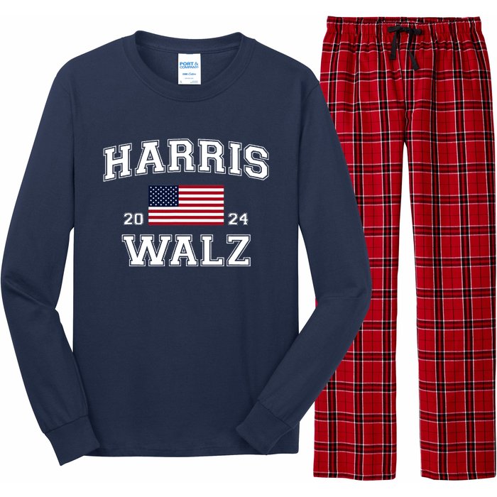 President Kamala Harris Tim Walz 2024 Election Vote Long Sleeve Pajama Set