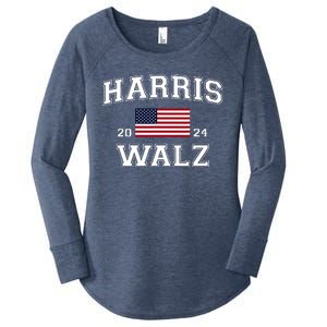 President Kamala Harris Tim Walz 2024 Election Vote Women's Perfect Tri Tunic Long Sleeve Shirt