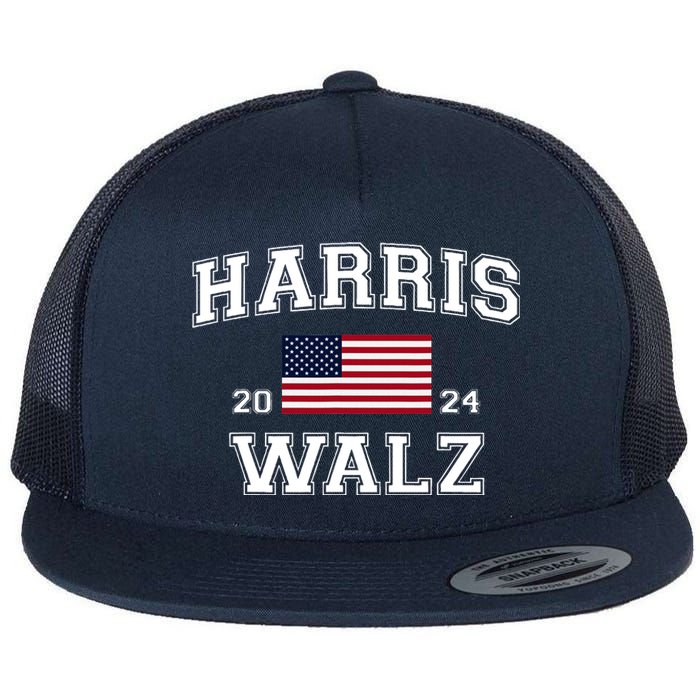 President Kamala Harris Tim Walz 2024 Election Vote Flat Bill Trucker Hat