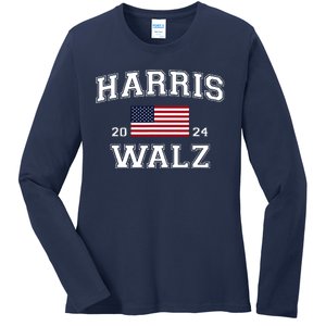 President Kamala Harris Tim Walz 2024 Election Vote Ladies Long Sleeve Shirt