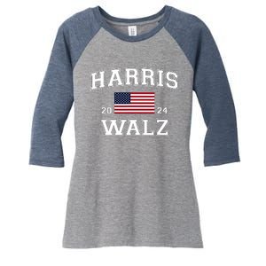 President Kamala Harris Tim Walz 2024 Election Vote Women's Tri-Blend 3/4-Sleeve Raglan Shirt