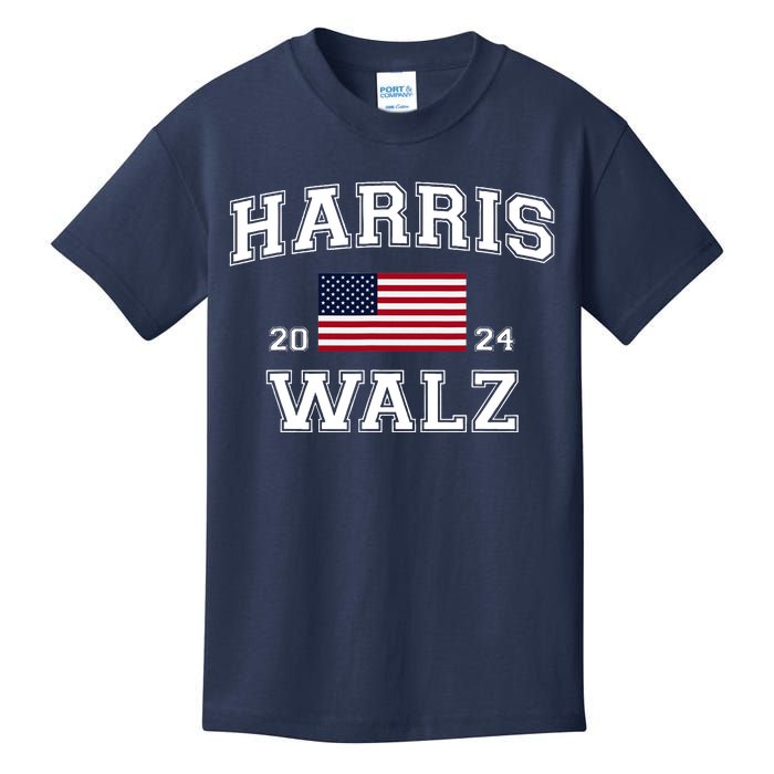 President Kamala Harris Tim Walz 2024 Election Vote Kids T-Shirt