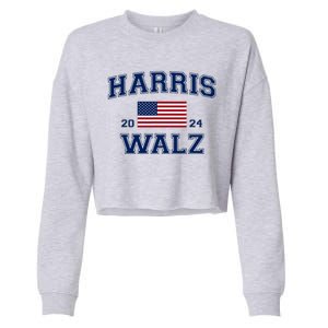 President Kamala Harris Tim Walz 2024 Election Vote Cropped Pullover Crew