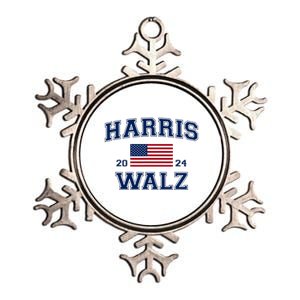 President Kamala Harris Tim Walz 2024 Election Vote Metallic Star Ornament