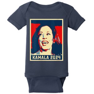 Poster Kamala Harris For President 2024 Madam Vice President Baby Bodysuit