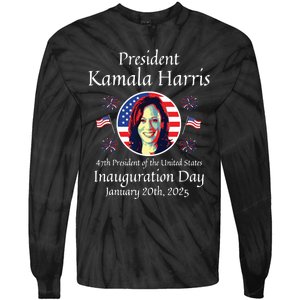 President Kamala Harris Inauguration 2025 Memorabilia Tie-Dye Long Sleeve Shirt