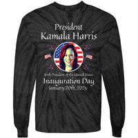 President Kamala Harris Inauguration 2025 Memorabilia Tie-Dye Long Sleeve Shirt