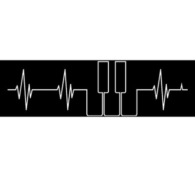 Piano Keys Hearbeat Bumper Sticker