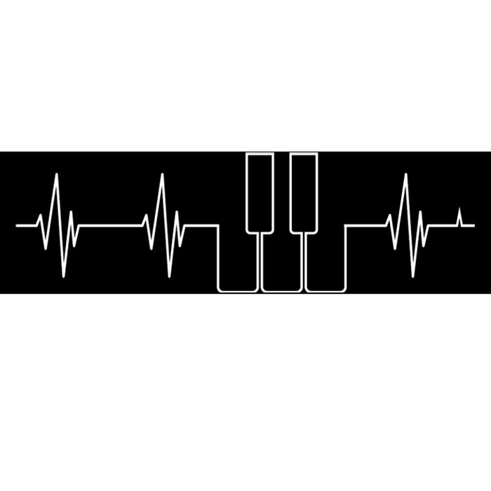 Piano Keys Hearbeat Bumper Sticker