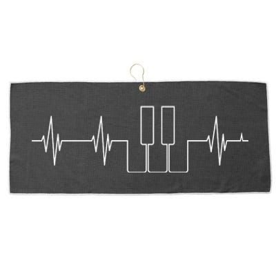 Piano Keys Hearbeat Large Microfiber Waffle Golf Towel