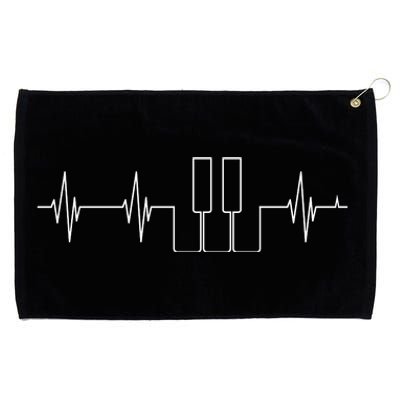 Piano Keys Hearbeat Grommeted Golf Towel