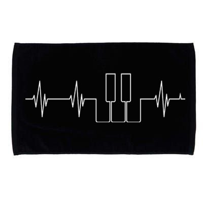 Piano Keys Hearbeat Microfiber Hand Towel