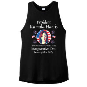 President Kamala Harris Inauguration 2025 Memorabilia Ladies PosiCharge Tri-Blend Wicking Tank