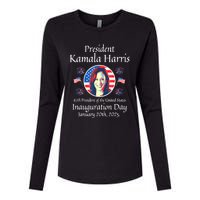 President Kamala Harris Inauguration 2025 Memorabilia Womens Cotton Relaxed Long Sleeve T-Shirt