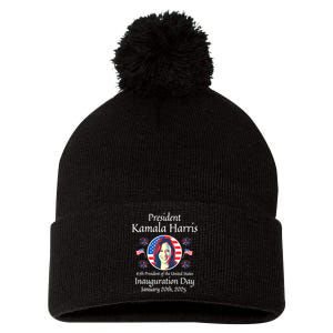 President Kamala Harris Inauguration 2025 Memorabilia Pom Pom 12in Knit Beanie