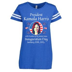 President Kamala Harris Inauguration 2025 Memorabilia Enza Ladies Jersey Football T-Shirt