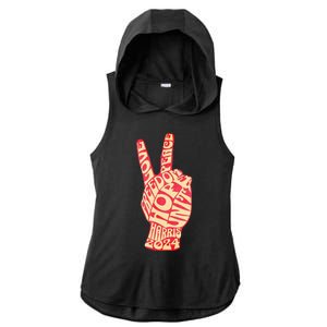 Pro Kamala Harris 2024 Peace Sign Ladies PosiCharge Tri-Blend Wicking Draft Hoodie Tank