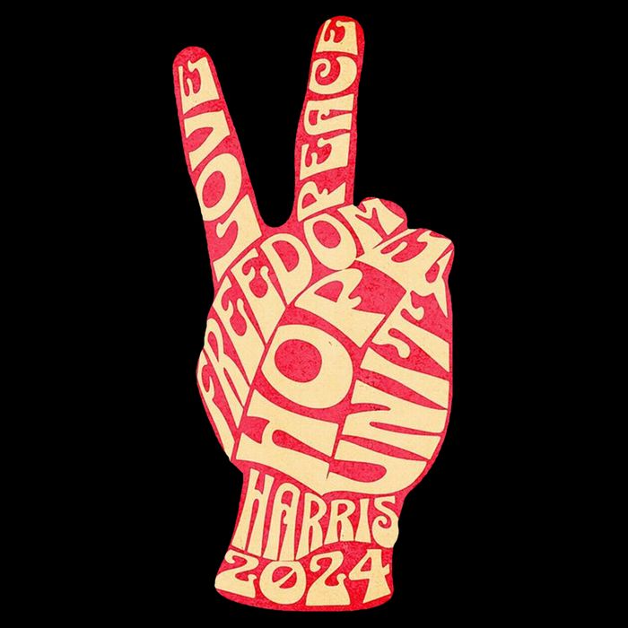 Pro Kamala Harris 2024 Peace Sign 16 in Basic Backpack