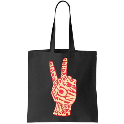 Pro Kamala Harris 2024 Peace Sign Bag