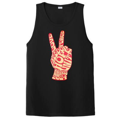 Pro Kamala Harris 2024 Peace Sign PosiCharge Competitor Tank