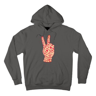 Pro Kamala Harris 2024 Peace Sign Hoodie