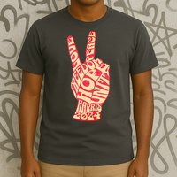 Pro Kamala Harris 2024 Peace Sign T-Shirt