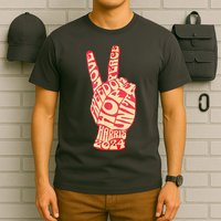 Pro Kamala Harris 2024 Peace Sign T-Shirt