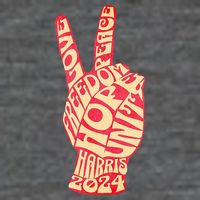 Pro Kamala Harris 2024 Peace Sign T-Shirt