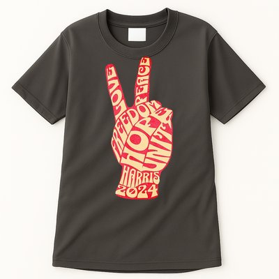Pro Kamala Harris 2024 Peace Sign Tall T-Shirt