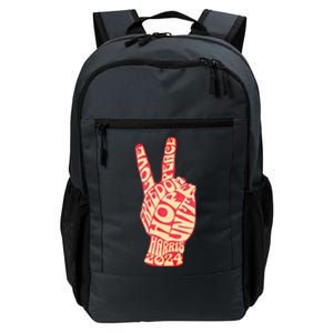 Pro Kamala Harris 2024 Peace Sign Daily Commute Backpack