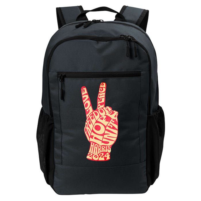 Pro Kamala Harris 2024 Peace Sign Backpack