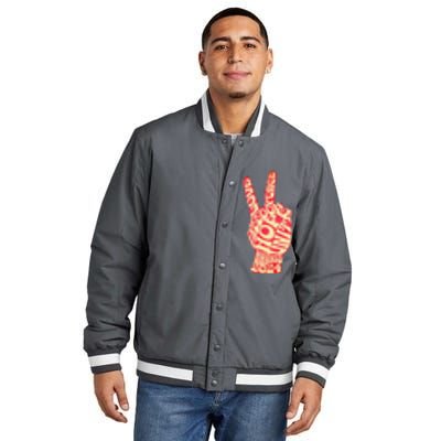 Pro Kamala Harris 2024 Peace Sign Insulated Varsity Jacket