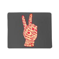 Pro Kamala Harris 2024 Peace Sign Mousepad