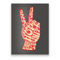 Pro Kamala Harris 2024 Peace Sign Poster