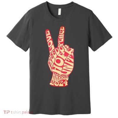 Pro Kamala Harris 2024 Peace Sign Premium T-Shirt