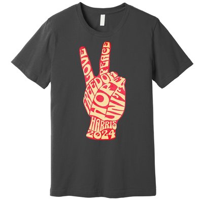 Pro Kamala Harris 2024 Peace Sign Premium T-Shirt