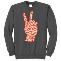 Pro Kamala Harris 2024 Peace Sign Tall Sweatshirt