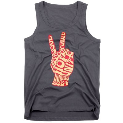 Pro Kamala Harris 2024 Peace Sign Tank Top