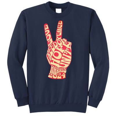 Pro Kamala Harris 2024 Peace Sign Sweatshirt