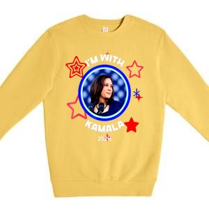 President Kamala Harris Im With Her Kamala Vote For 2024 Gift Premium Crewneck Sweatshirt