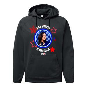 President Kamala Harris Im With Her Kamala Vote For 2024 Gift Performance Fleece Hoodie