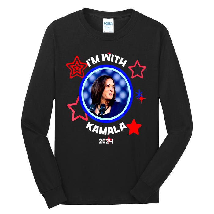 President Kamala Harris Im With Her Kamala Vote For 2024 Gift Tall Long Sleeve T-Shirt