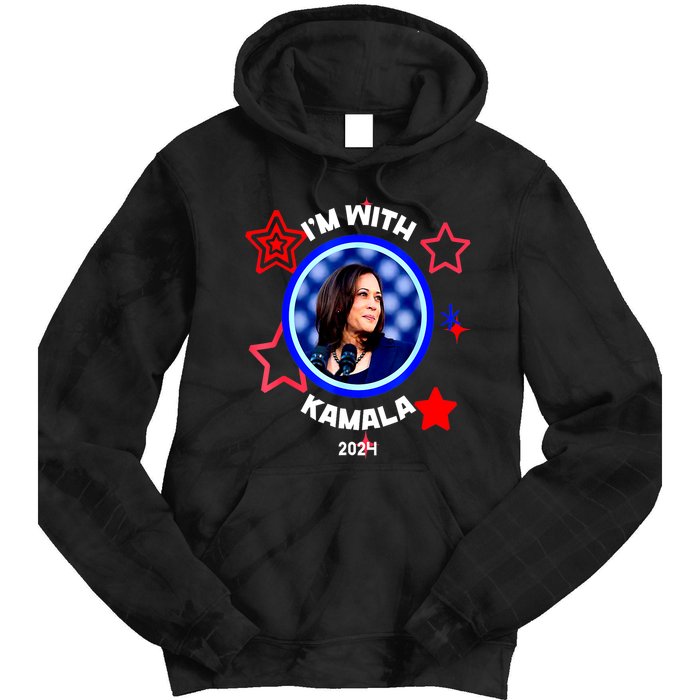 President Kamala Harris Im With Her Kamala Vote For 2024 Gift Tie Dye Hoodie