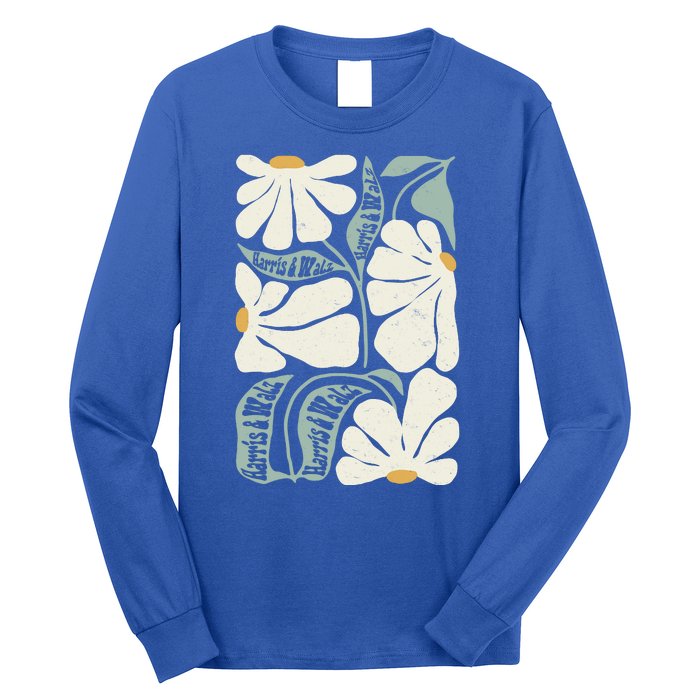 Pro Kamala Harris Waltz Flower Election Long Sleeve Shirt