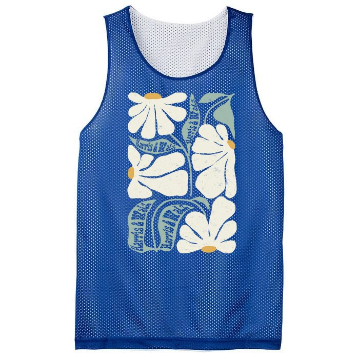 Pro Kamala Harris Waltz Flower Election Mesh Reversible Basketball Jersey Tank