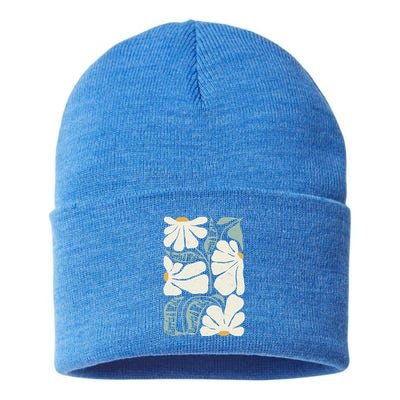 Pro Kamala Harris Waltz Flower Election Sustainable Knit Beanie