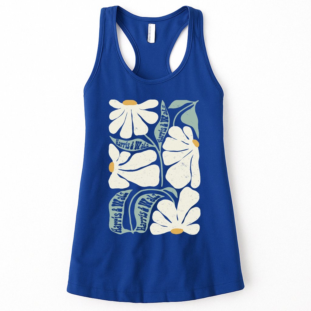 Pro Kamala Harris Waltz Flower Election Womens Tank Top